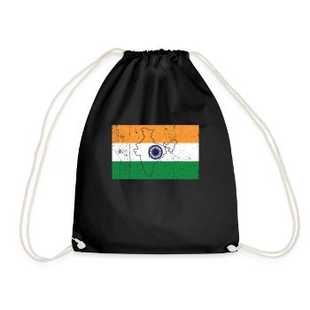 Drapeau de l’Inde - Sac de sport léger - noir - Devant