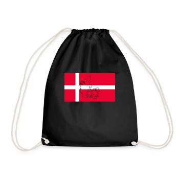 Drapeau du Danemark - Sac de sport léger - noir - Devant
