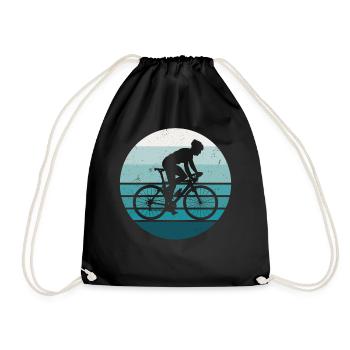 Funny Road Bike Riding Cycling - Turnbeutel - Schwarz - Vorne