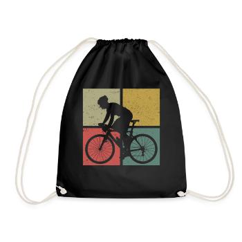 Funny Road Bike Riding Cycling - Turnbeutel - Schwarz - Vorne