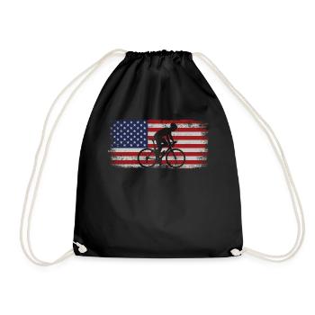 Funny Road Bike Riding Cycling Usa - Turnbeutel - Schwarz - Vorne