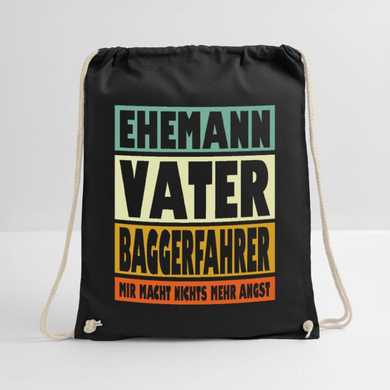 Baggerfahrer Vater Ehemann Held Turnbeutel