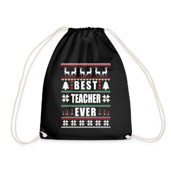 Drôle et moche Noël Meilleur professeur de tous les temps - Sac de sport léger - noir - Devant