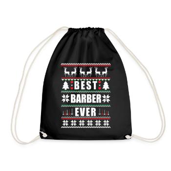 Drôle de Noël moche Meilleur barbier de tous les temps - Sac de sport léger - noir - Devant