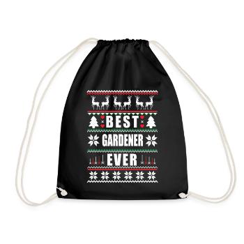 Drôle de Noël laid Meilleur jardinier de tous les temps - Sac de sport léger - noir - Devant