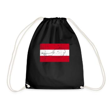 Drapeau de l’Autriche - Sac de sport léger - noir - Devant