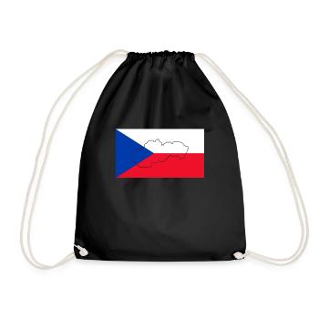 Drapeau de la République tchèque - Sac de sport léger - noir - Devant
