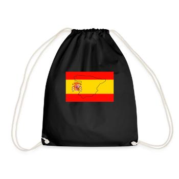 Drapeau de l’Espagne - Sac de sport léger - noir - Devant
