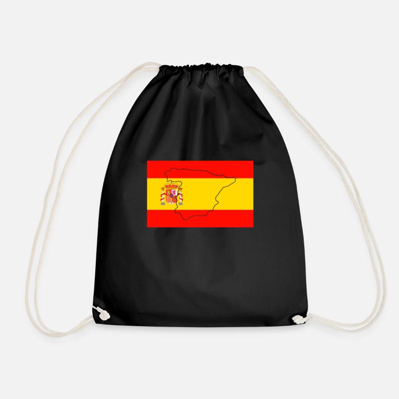 Spanien Flagge - Turnbeutel - Schwarz
