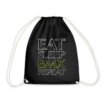 Eating Sleep Bmx - Drawstring Bag - black - Front