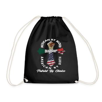 Mexico USA Birth Patriot - Drawstring Bag - black - Front