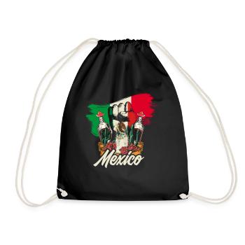 Mexiko - Turnbeutel - Schwarz - Vorne