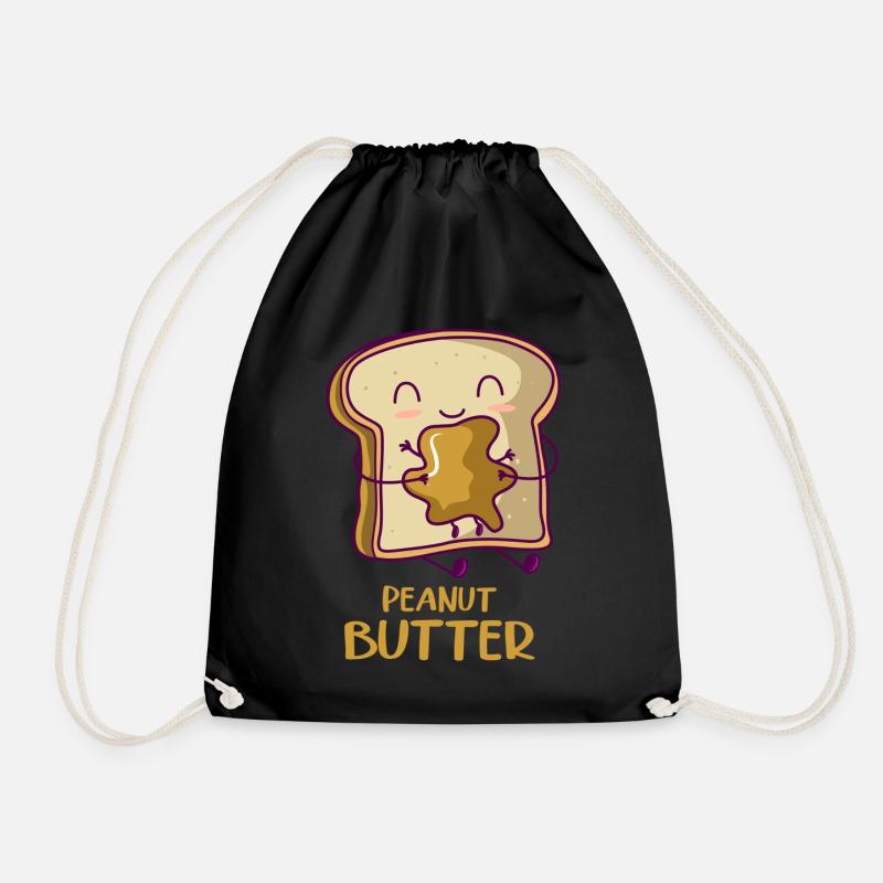 Erdnussbutter Pb&j Peanut Butter Jelly Halloween - Drawstring Bag - black