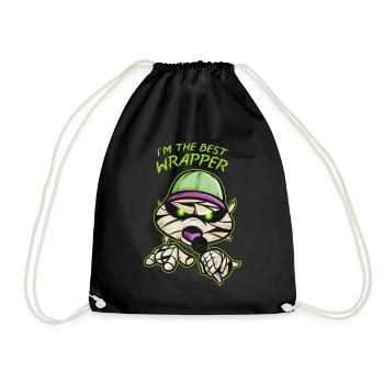 Funny Mummy I Am The Best Wrapper Rapper Halloween - Turnbeutel - Schwarz - Vorne