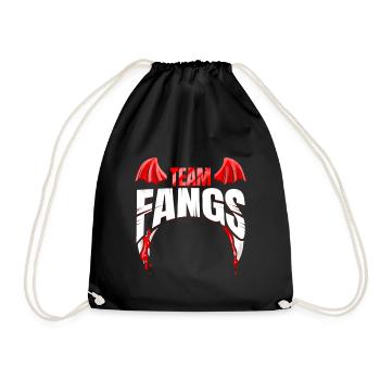 Team Fangs Vampire Horde Halloween - Turnbeutel - Schwarz - Vorne