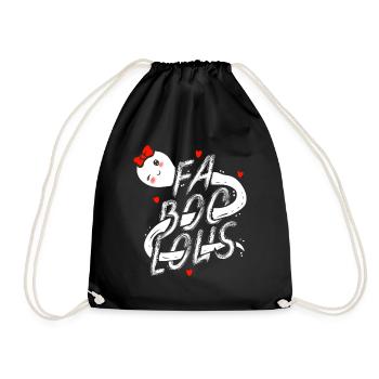 Fabulous FaBooLous Cute Ghost Spirit On Halloween - Turnbeutel - Schwarz - Vorne