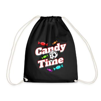 Trick Or Treat Candy Time Sweets And Fun On - Drawstring Bag - black - Front