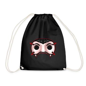 Costume de masque de vampire pour Halloween - Sac de sport léger - noir - Devant