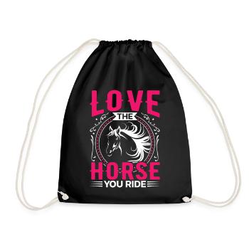 Cavalier Équitation Chevaux - Sac de sport léger - noir - Devant