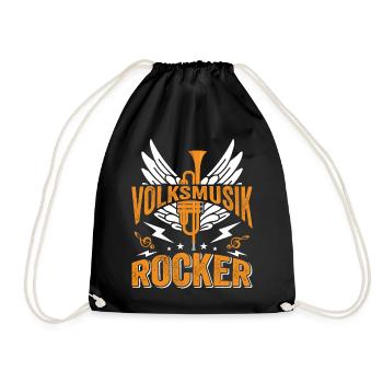 Volksmusik Party Dorffest Ouftit Deutsche Schlager - Turnbeutel - Schwarz - Vorne