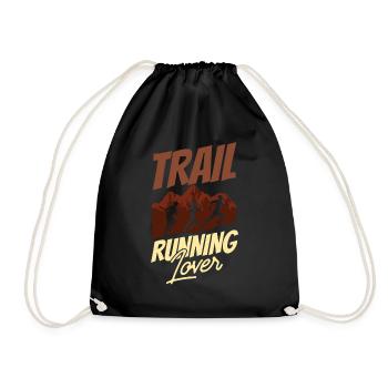 Trail Running Lovers Runner Trail Running Race - Drawstring Bag - black - Front