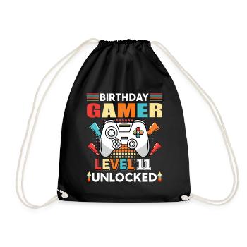 Joueur d’anniversaire Niveau 11 débloqué - Sac de sport léger - noir - Devant