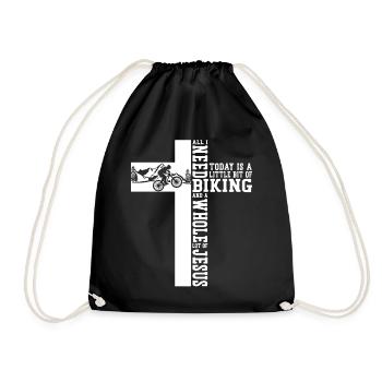 Enduro MTB Mountain Bike Riding - Drawstring Bag - black - Front