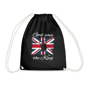 King Charles God save the King Union Jack Grunge - Sac de sport léger - noir - Devant