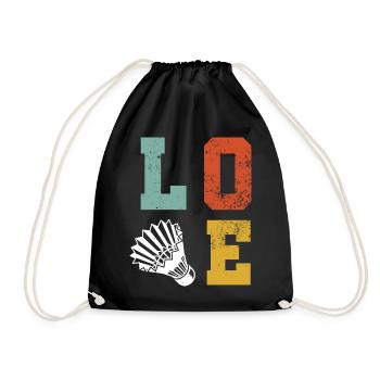 Federball Badminton - Drawstring Bag - black - Front