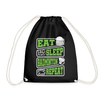 Federball Badminton - Drawstring Bag - black - Front