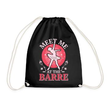 Ballett, Ballerina, Girl, Mädchen, Tanzen - Turnbeutel - Schwarz - Vorne