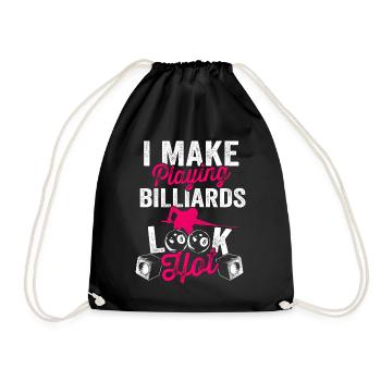 Pocketologist Billard Piscine Billard 8 Femme - Sac de sport léger - noir - Devant