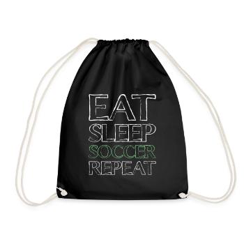 Manger du football de sommeil - Sac de sport léger - noir - Devant