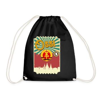 Allemagne de l’Est Cadeau Est Ossi RDA Ostalgie - Sac de sport léger - noir - Devant