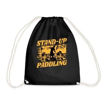 SUP paddleboarding Stand Up Paddle Surfing - Drawstring Bag - black - Front