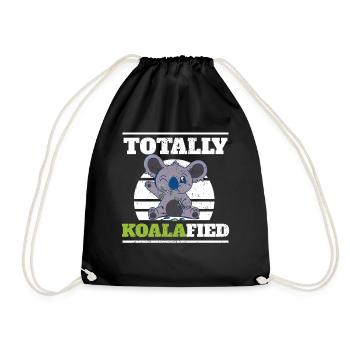 Koala Bär Australischer Koalafied - Turnbeutel - Schwarz - Vorne