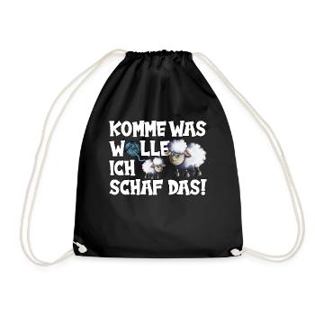 Schaf Schafe, Bauern Hirten Bauern Geschenk - Turnbeutel - Schwarz - Vorne