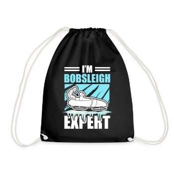 Bob Sledge Sledge Winter Sports Expert - Drawstring Bag - black - Front