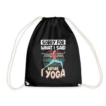Méditation Zen Mindfulness Spirituelle Yogi - Sac de sport léger - noir - Devant