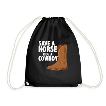 Cowboys: Save a Horse - Drawstring Bag - black - Front