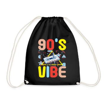 90s 90s 90s Party - Drawstring Bag - black - Front