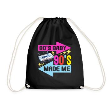 90s 90s 90s Party - Drawstring Bag - black - Front