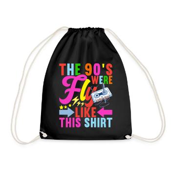 90s 90s 90s Party - Drawstring Bag - black - Front