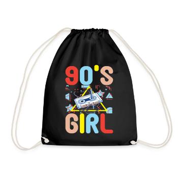 90s 90s 90s Party - Drawstring Bag - black - Front