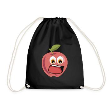Apfel Kostüm - Turnbeutel - Schwarz - Vorne
