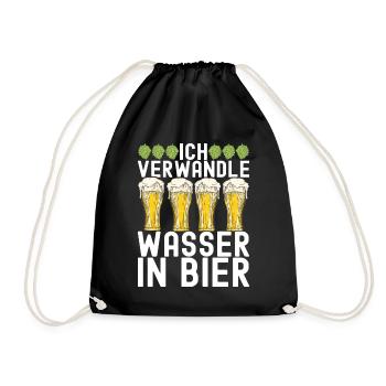 Bierbrauer Bier Brauen - Turnbeutel - Schwarz - Vorne