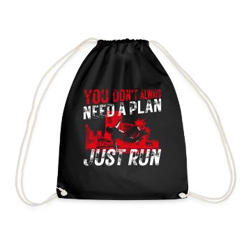 Parkour Free Running Traceur - Drawstring Bag - black - Front