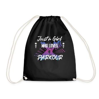 Parkour Free Running Traceur Girl - Drawstring Bag - black - Front