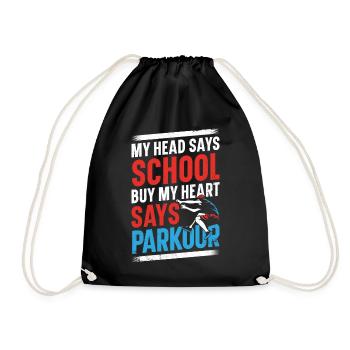 Parkour Free Running Traceur - Drawstring Bag - black - Front
