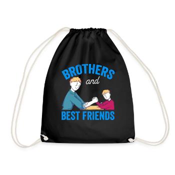 Brüder Und Beste Freunde Bruder Freund Team - Turnbeutel - Schwarz - Vorne